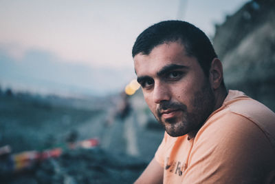 Close-up portrait of young man