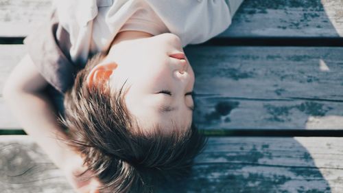 Close-up of sleeping boy