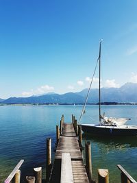 Jetty leading to calm sea