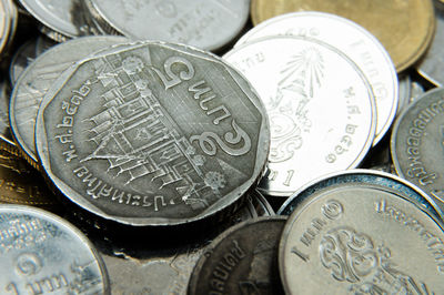 Close-up of coins