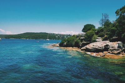 Rocks in sea
