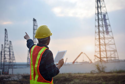 Man working at construction site