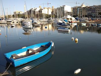 Boats in marina