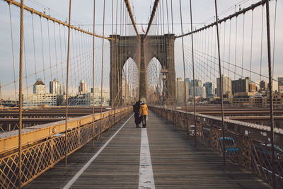 View of suspension bridge