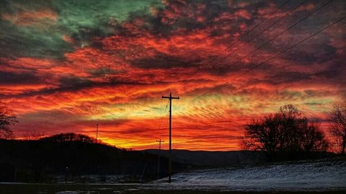 Clouds over landscape