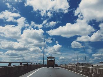 High angle view of bridge over sea