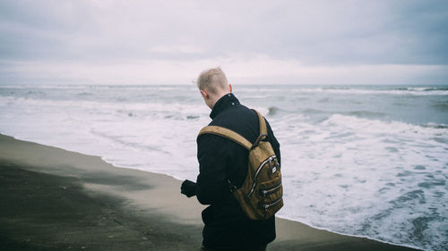 Man standing on beach