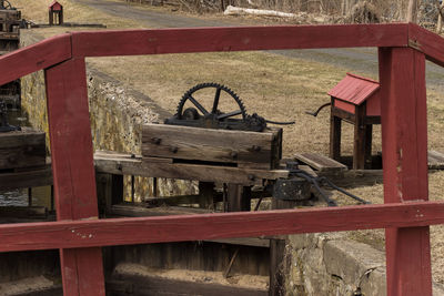 Close-up of wooden door