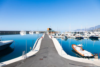 Boats in harbor