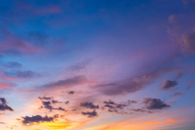 Low angle view of clouds in sky