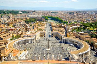 High angle view of rome