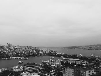 Aerial view of city at waterfront