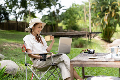 Young woman using mobile phone