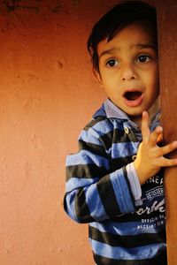 Portrait of cute boy