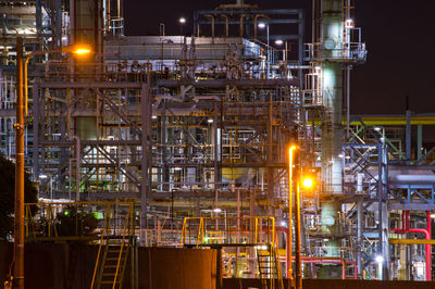 Night view of chemical plant