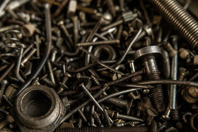 Full frame shot of rusty machine part