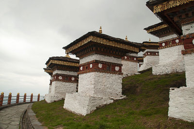 Low angle view of buildings against sky