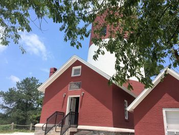 Low angle view of house against sky