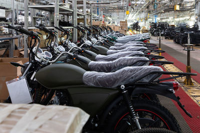 Interior of motorcycle plant