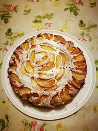 High angle view of dessert in plate