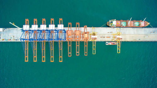 Aerial view of commercial dock