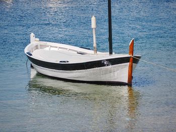 Sailboat sailing in sea