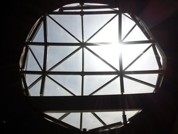 Low angle view of skylight