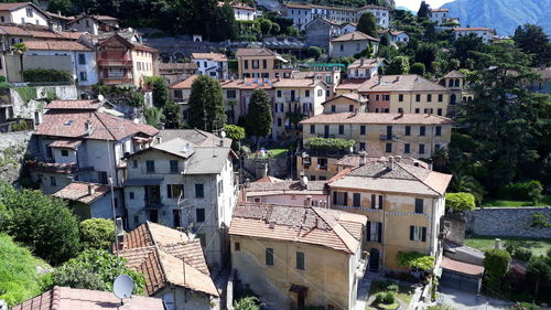 High angle view of townscape against buildings