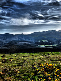 Scenic view of landscape against sky