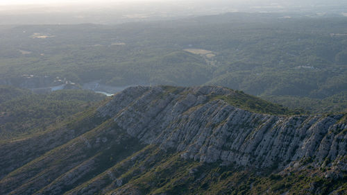 High angle view of land