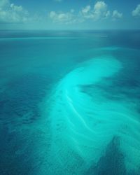 Aerial view of sea against sky