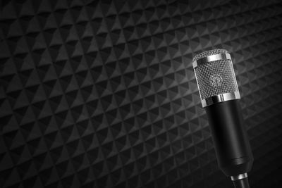 Close-up of microphone