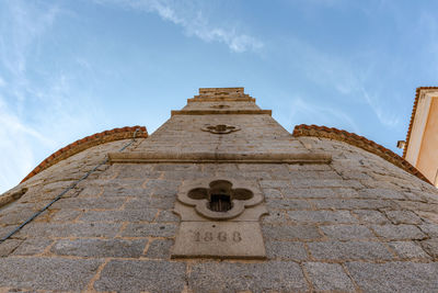 Low angle view of temple against sky