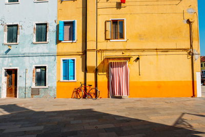 Exterior of yellow building