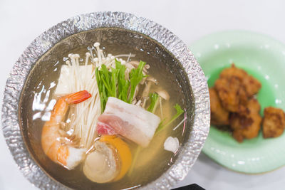 Close-up of food served in plate