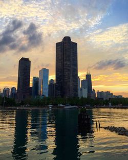 Cityscape at sunset