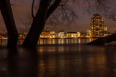 Köln am rhein nachts