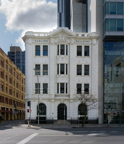 Buildings against sky in city