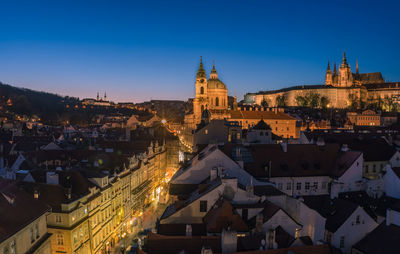 High angle view of city