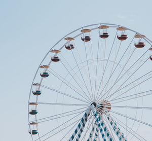 Low angle view of ferris wheel against clear sky