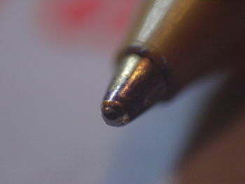 High angle view of pen