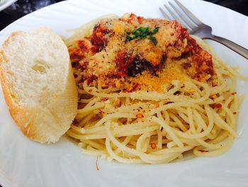 Close-up of food in plate