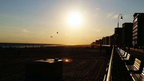 View of sea at sunset