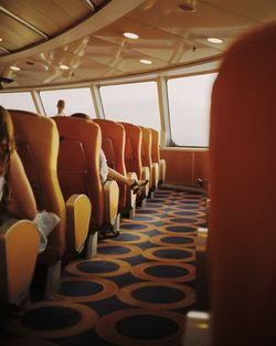 Empty seats in train