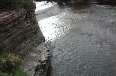 Rocks in sea