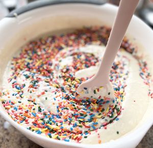 Rainbow sprinkle cake