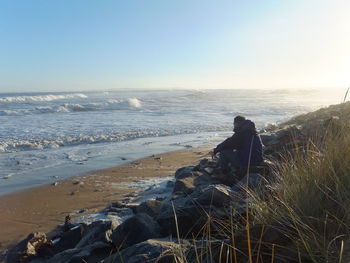 Scenic view of sea against sky