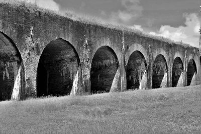 Panoramic shot of built structure against sky