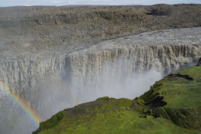 Scenic view of waterfall