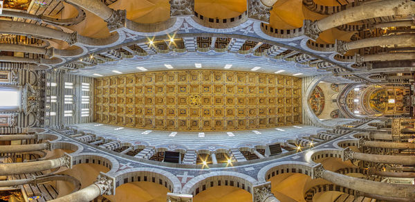 Low angle view of ornate ceiling of building